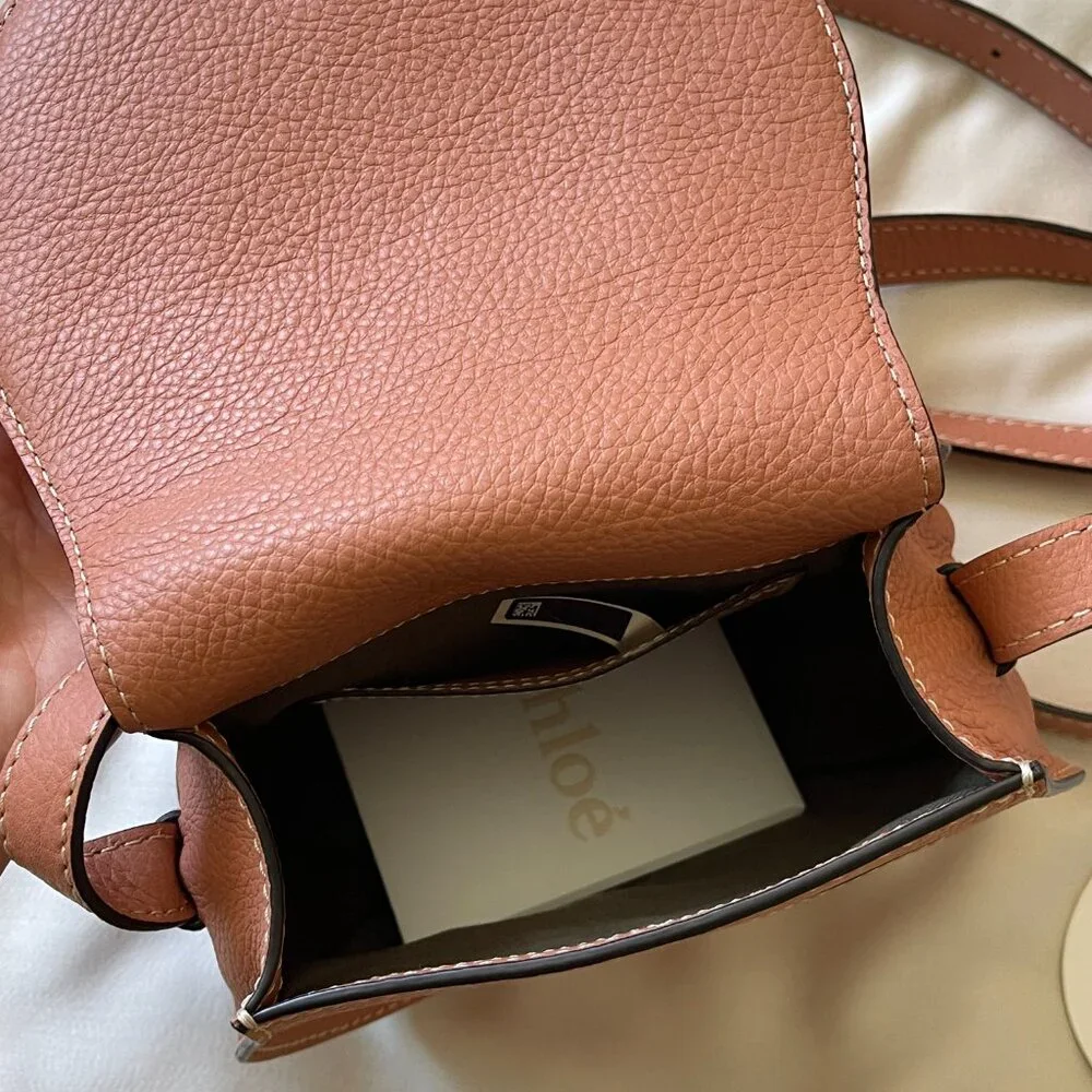 NWT Chloe Marcie Mini Bag // Muted Brown (Soft Pink) - Picture 3 of 15